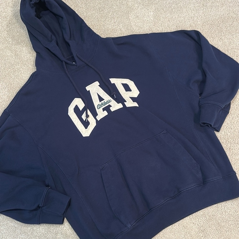 Gap Athletic Vintage Inspired Heavyweight Hoodie in Navy